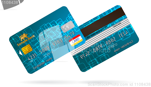 Image of Vector credit cards, front and back view