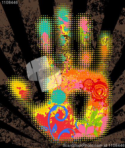 Image of hand (from dots design series)