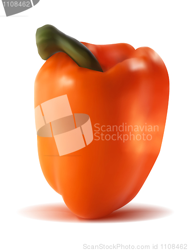 Image of Photo-realistic orange sweet pepper.