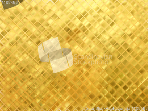 Image of Golden mosaic vector background.