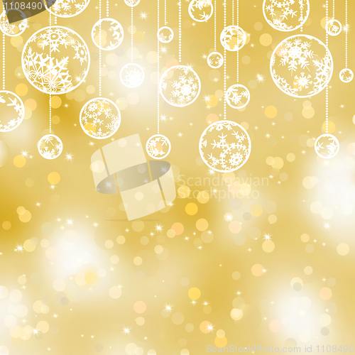 Image of Elegant gold christmas background. EPS 8