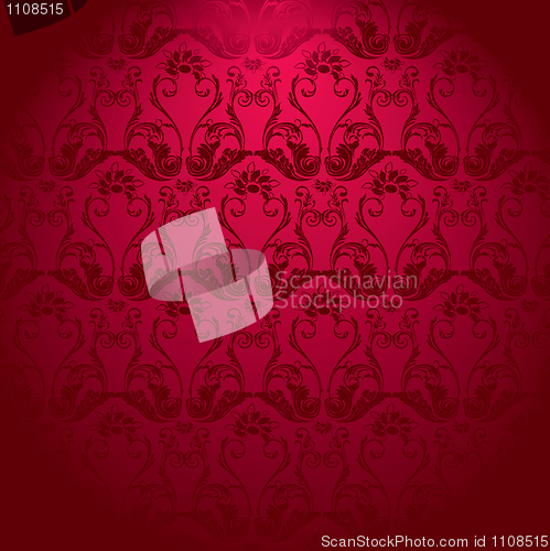 Image of Seamless Damask Wallpaper