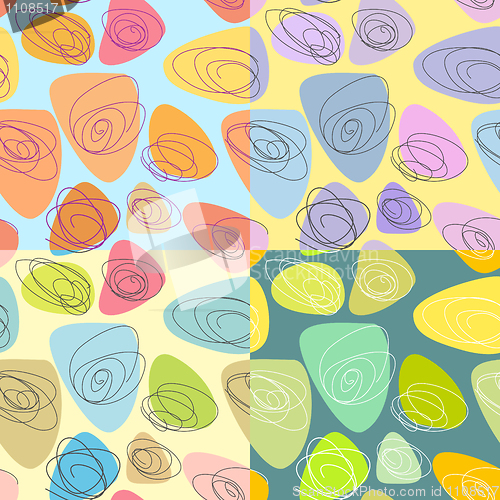 Image of Four scribble balls