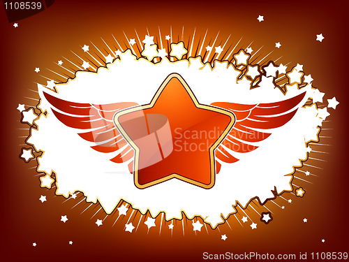 Image of Star and wings with copyspace