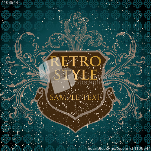 Image of Retro shield label