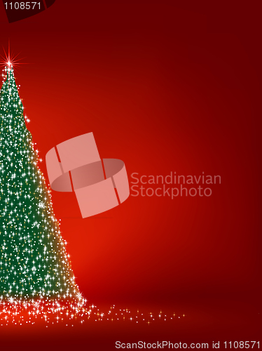 Image of Abstract green christmas tree. EPS 8