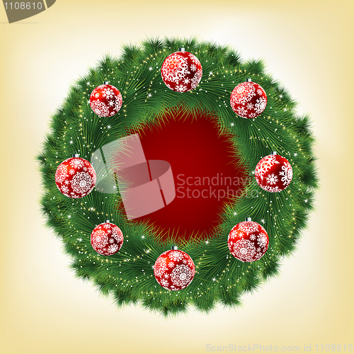 Image of Christmas garland. EPS 8