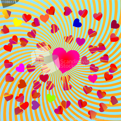 Image of Abstract background with hearts