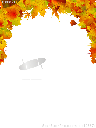 Image of Autumn leafs frame