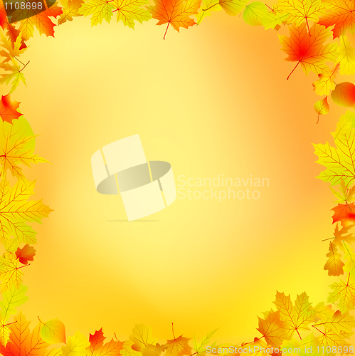 Image of Autumn leaves frame