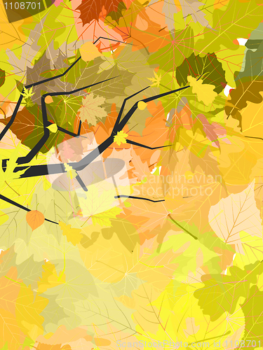 Image of autumn leaves background