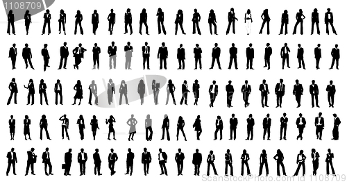 Image of hundred different silhouette  people