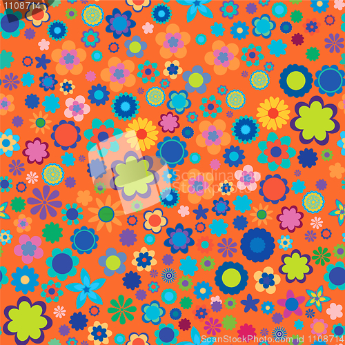 Image of vector. seamless flower pattern