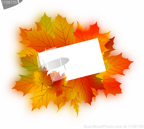 Image of Autumn card on white.