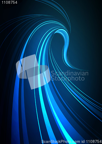 Image of Dark Blue abstract glowing background