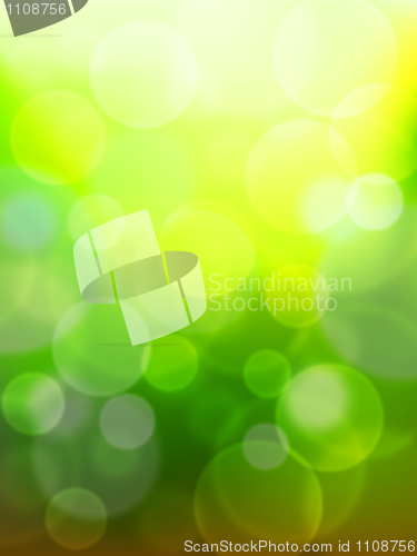 Image of Green bokeh abstract background