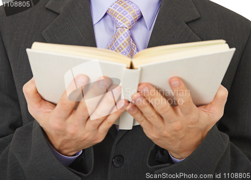 Image of Person reads a book