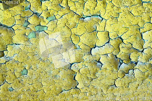 Image of Background - old dirty wall with peeling paint