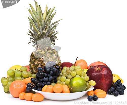 Image of Still life of pineapple and other fruits