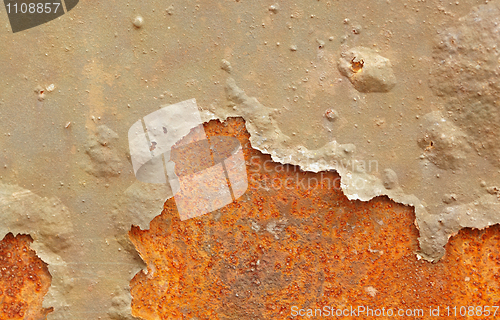 Image of Iron sheet with damaged paint