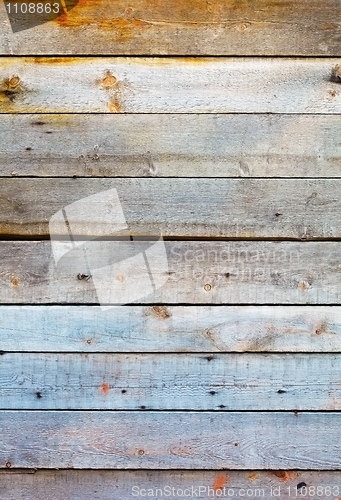 Image of Wall covered with wooden planks