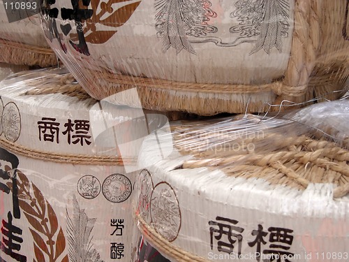 Image of Sake barrels