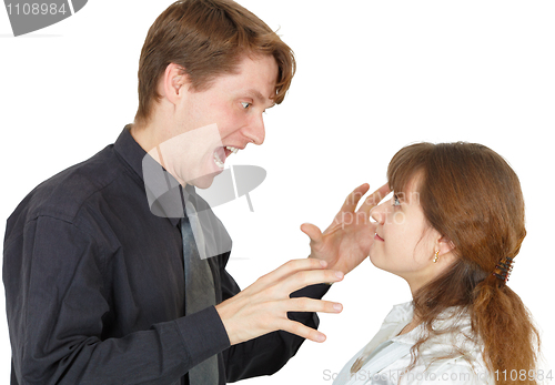 Image of Woman brought man to rage