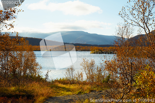 Image of Mountain lake - autumn landscape