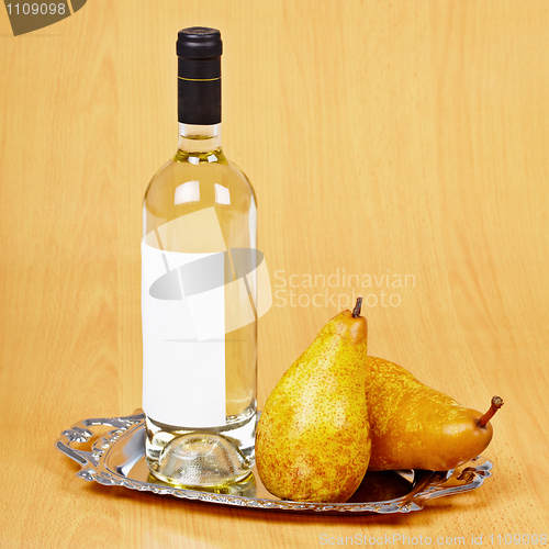 Image of Still life from bottle of pear wine