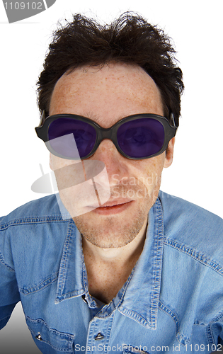 Image of Funny man in dark glasses