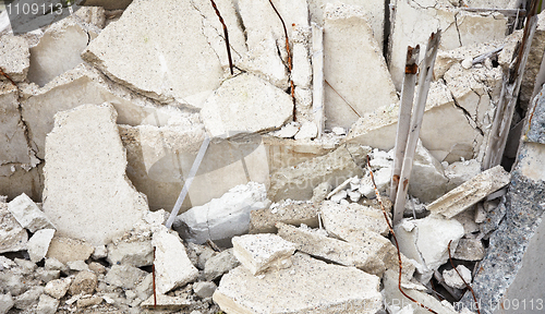 Image of Old concrete slabs in landfill