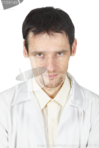 Image of Not a good gaze of a young doctor