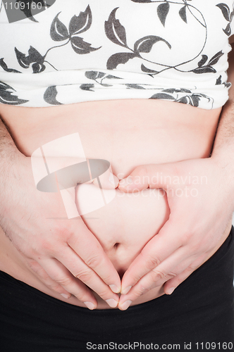 Image of Beautiful couple - pregnant woman