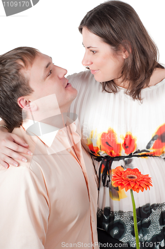 Image of Beautiful couple - pregnant woman