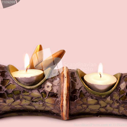 Image of Candlestick on the cream-color background