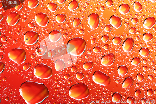 Image of Orange water drops