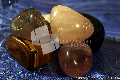 Image of Stones on a blue background