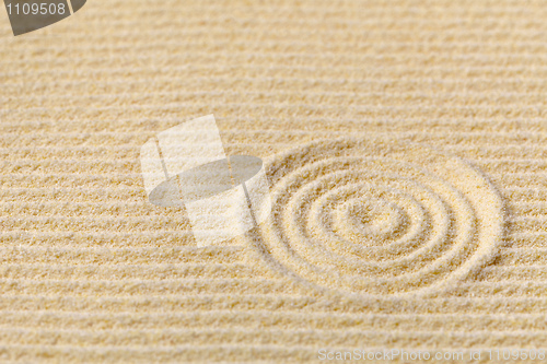 Image of Abstract composition - Japanese zen garden with circles