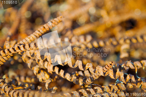 Image of Rusty metal shaving - waste of industry