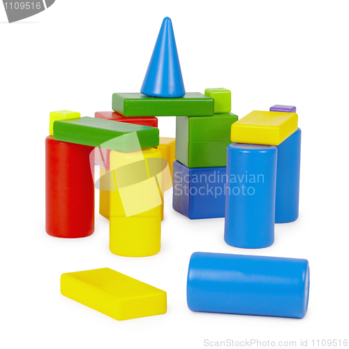 Image of Castle of color toy bricks