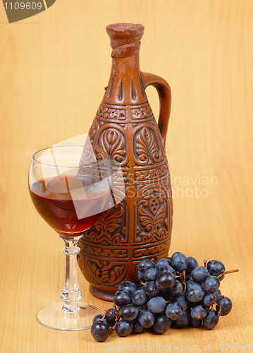 Image of Ceramic jug and a glass