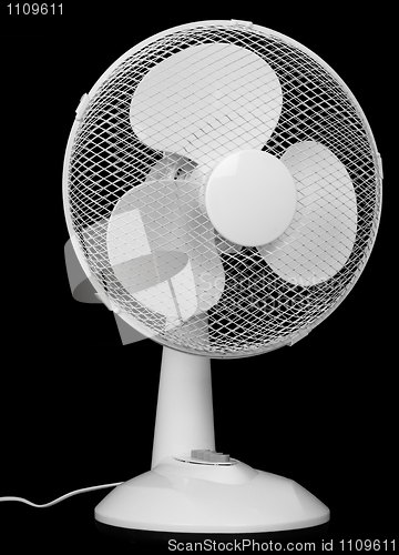 Image of Office fan isolated on black background