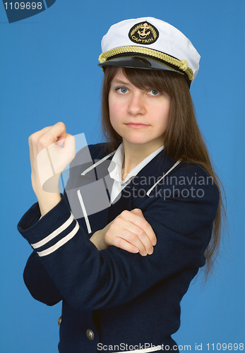 Image of Captain with emotional gesture