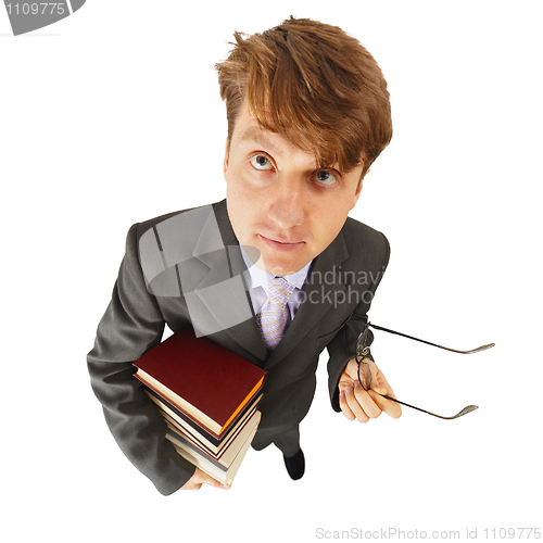Image of Schoolteacher with textbooks in hand