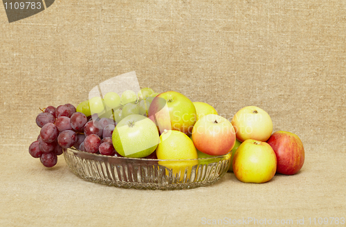 Image of Different fruits arranged on plate