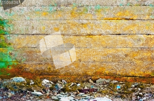 Image of Dirty rotten wooden wall