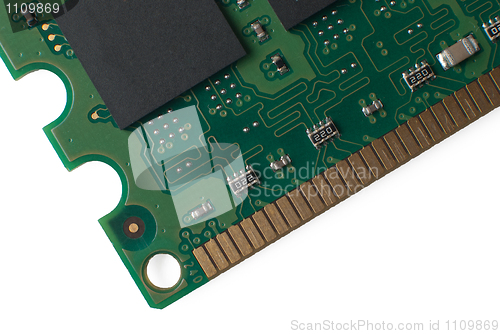 Image of Memory chip circuit board detail