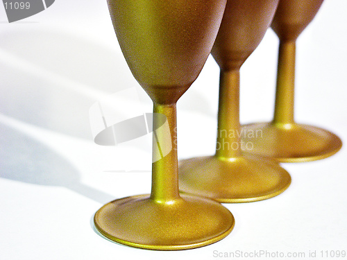 Image of Gold Wine Glasses