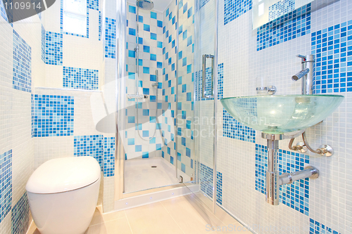 Image of Blue lavatory 2