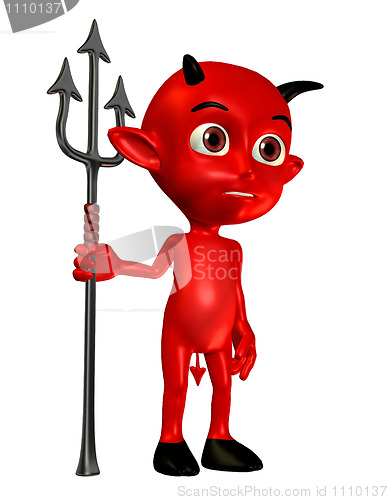 Image of little devil with a trident